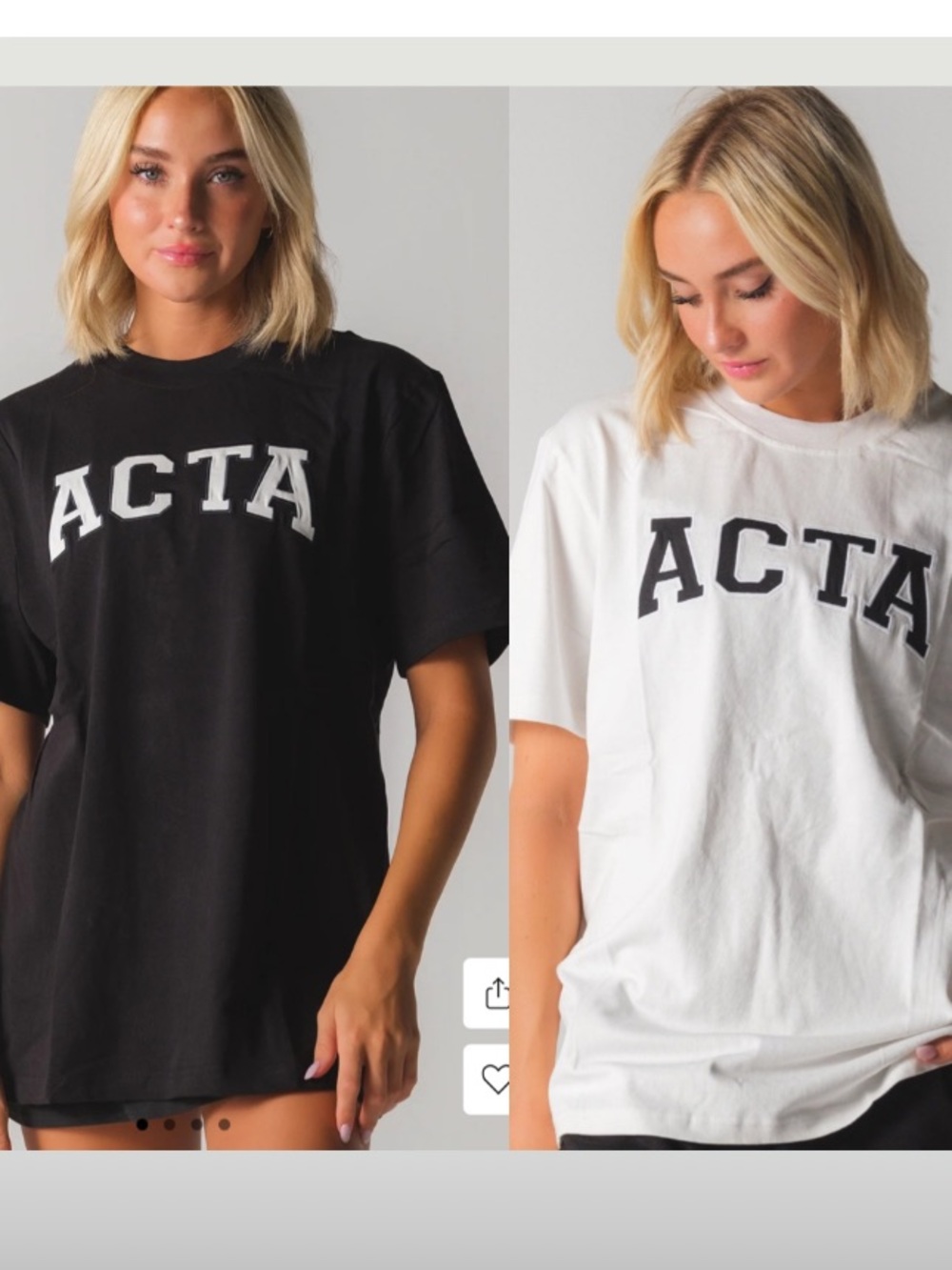 NWOT Bundle of Acta Oversized Tee